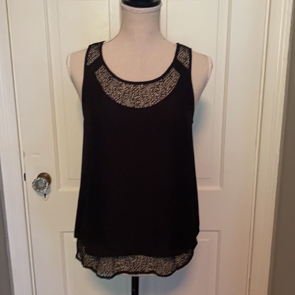 NWT Chelsea and Walker Silk Layered Sleeveless Shell